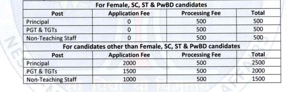 Fee of EMRS recruitment 2025
